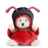 The Bukowski - Ziggy Ladybug plush bear sits upright against a white background, wearing a red and black ladybug costume with cute antennae.