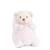 A plush cream-colored teddy bear with a round pink body, small ears, and brown nose sits upright—perfect for pairing with a magical toy like the Bukowski - Ziggy Unicorn.
