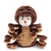 Bukowski - Ziggy Spider is a plush white teddy bear dressed in a brown and tan spider hoodie with eight fuzzy legs and big black eyes—perfect for imaginative stuffed animal adventures.