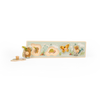 The Moulin Roty Wooden Animal Puzzle - The Three Little Rabbits is a toddler puzzle with three easy-to-grip rabbit pieces and a nature-themed board, making shape learning fun.