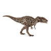 The Schleich Carcharodontosaurus Dinosaur Toy is a detailed, brown bipedal dinosaur figure featuring sharp teeth, textured skin, and a movable jaw, displayed against a white background.