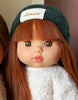 The Minikane Baby Doll (13") - Amber features long straight auburn hair, brown eyes, and freckles. This adorable anatomically correct doll is made in Spain. Clothing sold separately.