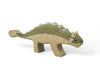 Handmade Holzwald Dinosaur - Ankylosaurus, a wooden toy with a green back and a clubbed tail.