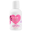 White Klee Naturals Deluxe Makeup Kit - Regal Queen Fairy body lotion bottle with a pink heart label featuring a cartoon fairy, a castle, and the text “dazzling BODY LOTION with argan oil and golden honey.”