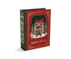 The Christmas Carols Jigsaw Puzzle is a 500-piece puzzle presented in a book-style box, featuring an illustration of a festive, snow-covered house decorated for Christmas.