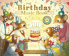 The cover of The Birthday Music Book shows six mice in party hats around a birthday cake with gifts and balloons—an interactive storybook featuring musical clips for extra fun.