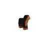 The Handmade Holzwald Bernese Mountain Dog is a small wooden figurine with black, brown, and tan markings—perfect for imaginative play or as a sustainable addition to any wooden toy collection.