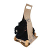 The Pull-Along Walter is a black plush dog toy mounted on wooden wheels and comes in a brown cardboard holder with a top handle and product details printed on the side. This engaging pull-along toy helps children develop their gross motor skills while they play.
