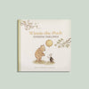 The cover of Winnie-the-Pooh: Finding Feelings shows Pooh with a yellow balloon and Piglet gazing up at him, introducing emotions for toddlers on a pale green background.
