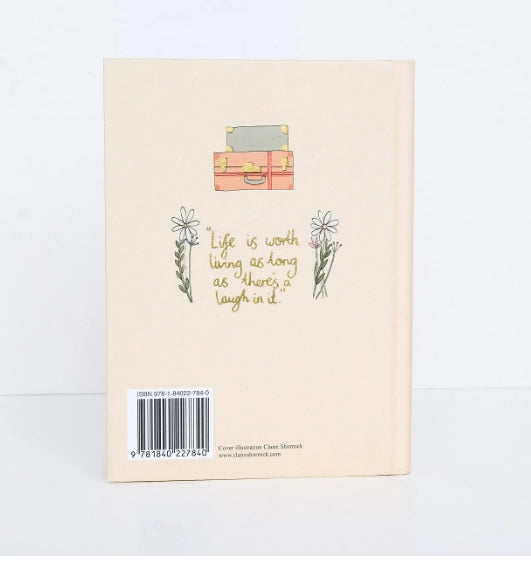 The Collector's Edition of "Anne of Green Gables" features a light beige cover with a suitcase illustration, L. M. Montgomery's quote: "Life is worth living as long as there's a laugh in it," flanked by daisies, and a barcode at the bottom.