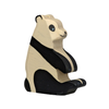 The Holztiger Panda Bear, Sitting, is a handcrafted wooden toy featuring a simple black-and-white painted design. Like all HOLZTIGER figures, it’s beautifully made in Europe and shown upright against a plain white background.
