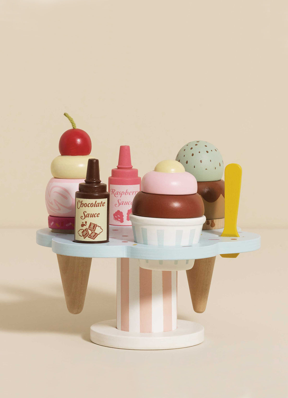 Wooden Ice Cream Stand & Toppings– Odin Parker