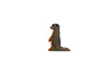 Handmade Holzwald Meerkat figurine, crafted with high-quality craftsmanship, isolated on a white background, standing upright in a typical alert pose.