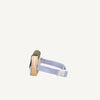 The Sticky Lemon Fanny Pack Small - Envelope - Tickling Grass is a modern, rectangular pouch in olive green, beige, and white recycled PET with a light gray adjustable strap and white buckle, pictured against a plain background.