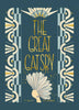Art Deco–inspired hardcover "The Great Gatsby | Collector's Edition" features geometric patterns, a hand holding a fan, and bold yellow title text on a dark blue background—celebrating F. Scott Fitzgerald’s American classic.