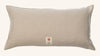 Coral & Tusk Christmas Cheer Lumbar Pillow in rectangular beige woodland style, featuring a small branded fabric patch centered on the front.