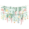 Illustration of a Meri Meri Floral Paper Backdrop, creating a lush, festive botanical banner perfect as a bridal shower backdrop.