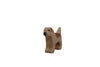 A high-quality Handmade Holzwald Golden Retriever Puppy figurine with a light brown and white patchy pattern, standing isolated against a plain white background.