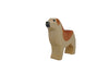 A high-quality Handmade Holzwald Golden Retriever figurine with brown and white coloring, viewed from the side against a plain white background.