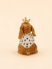 The Highness Hare Cake Topper - Final Sale (ships in one week) features a charming hare with a gold crown and cape, making it a perfect collectible centerpiece for any occasion.