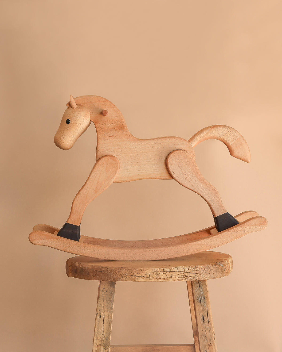 Moover Wooden Rocking Horse ロッキングホース Wooden Rocking Horse - Natural Wood – Moovershop.com