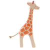 A Ostheimer Giraffe - Standing figurine painted with white and orange patches, featuring detailed eyes and a small tail, standing against a plain white background. Ideal for imaginative play.