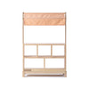 The Milton & Goose Market Stand features open shelves and a light peach fabric canopy, making it a perfect kids’ play shop. Handcrafted and photographed against a white background.