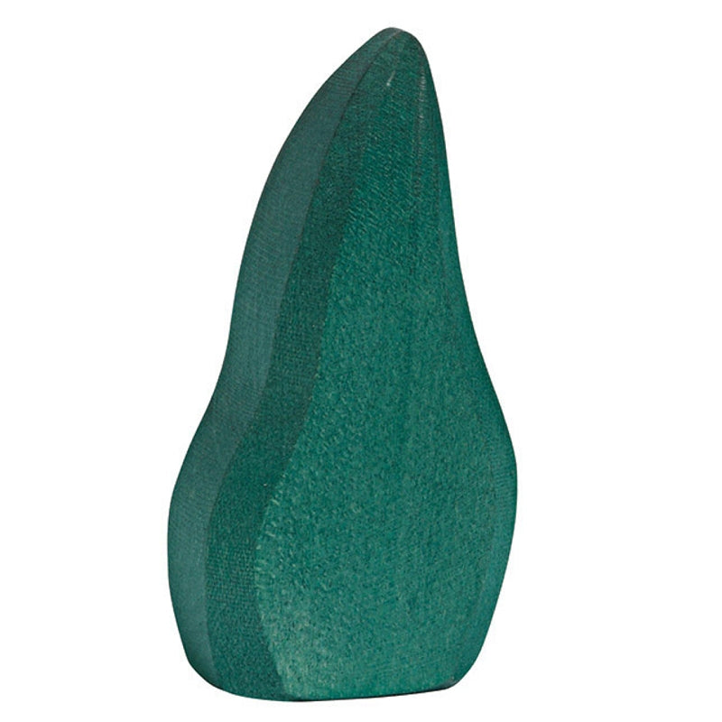 A teal, teardrop-shaped Ostheimer Bush - Dark Green with a textured surface, designed for imaginative play, isolated on a white background.