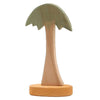 Ostheimer Palm Tree With Stand figurine on a circular base, featuring a simple, stylized design with a tall trunk and leafy canopy in shades of brown and green. This handcrafted Ostheimer Palm Tree With Stand toy encourages imaginative play.