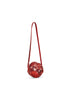 Konges Sloejd Rose Shoulder Bag in red glitter with a slim shoulder strap and zipper closure.