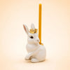 The Royal White Rabbit Cake Topper—a handcrafted white rabbit figurine adorned with a gold crown—brings enchanting, whimsical charm to any space, making it a delightful collectible for your decor.