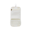 A transparent Olli Ella See Ya Wash Bag - Leafed Mushroom with multiple pockets, made from recycled PET, displayed against a white background. The organizer features a hook at the top for easy mounting.