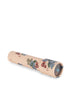 The Konges Sloejd Kaleidoscope - Cremona is a beige, FSC-certified cylindrical toy featuring illustrated grapes, cherries, and green leaves. It has a clear viewing lens on one end and is photographed on a white background.