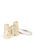 Konges Sloejd Explorer Binoculars - Lemon: Lightweight beige binoculars with a matching strap and yellow-green lemon pattern, perfect for little adventurers. Shown on a white background.