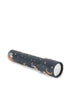 The Konges Sloejd Kaleidoscope - Lucia is a dark blue FSC-certified toy adorned with stars, moons, and celestial illustrations, shown against a white background.