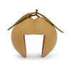 A lemon-shaped door stopper in tan with green leaves on top, featuring a smooth matte finish and a simple modern design. CE-tested for quality and safety—designed by Konges Sloejd to securely hold doors open.
