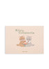 Konges Sloejd Little Artist Set - Kitty Friends rectangular coloring suitcase with a pink background, red polka dots, and a brown and grey kitten sharing ice cream under the text “Kitty Gelateria.”