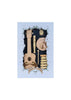 Boxed in a decorative light blue package with a window, the Konges Sloejd All I Wish For Music Set - Tiger Sand includes a small guitar, tambourine, recorder, maracas, and xylophone. This charming wooden musical instrument set makes the perfect gift for young aspiring musicians.