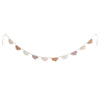 Sentence with Product Name: Cloud Garland with pastel-colored butterfly shapes, designed in Denmark and displayed against a plain white background. The garland has a gentle curve, suspended by strings on either end.