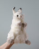white bunny puppet stuffed animal