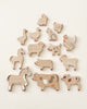 wooden farm animals toy set