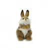 Sentence with product name: A Thumper Rabbit Stuffed Animal with high quality materials, featuring brown and white fur, long ears, and realistic eyes, sitting against a plain white background.