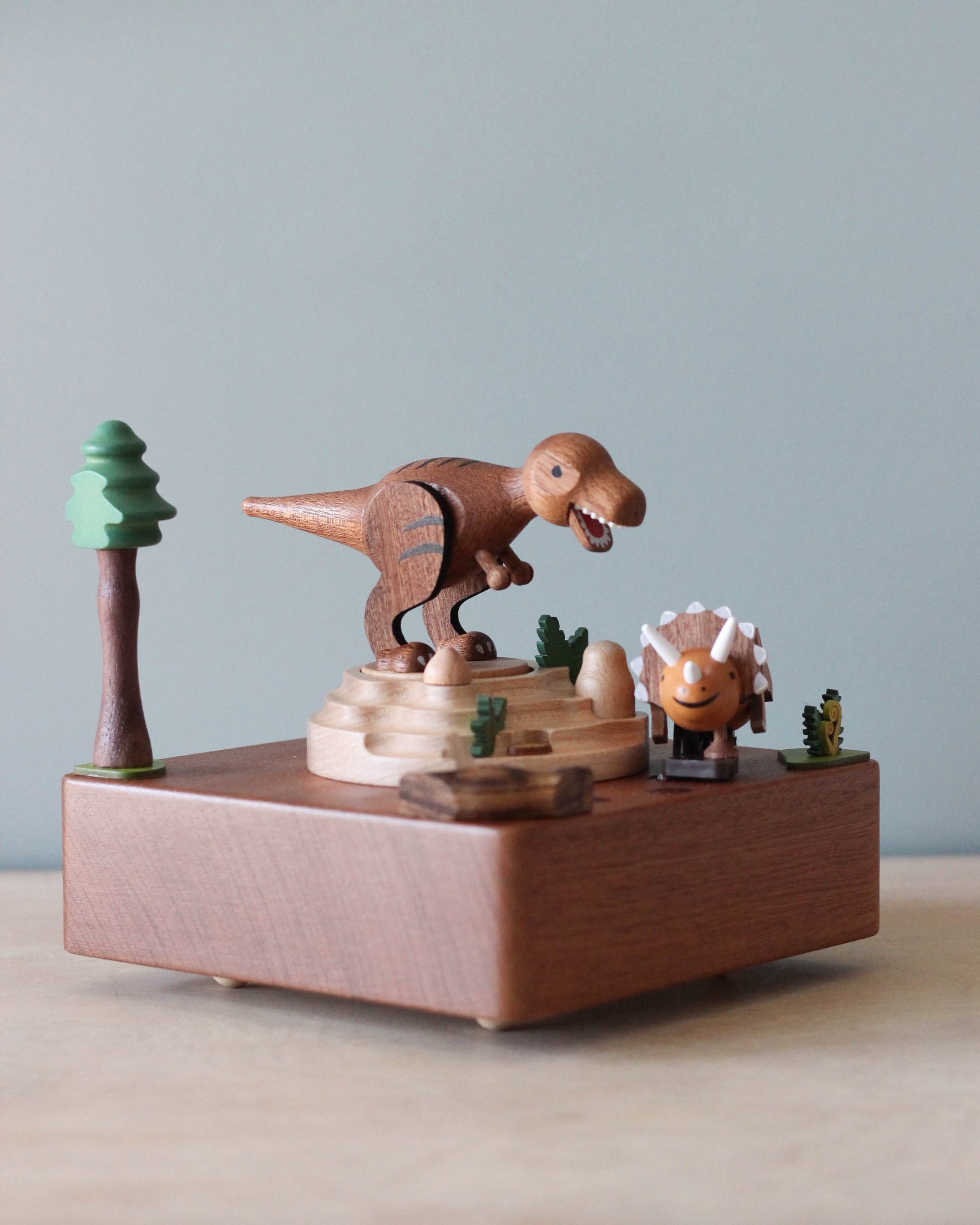 Wooden Dinosaur Music Box main image 0