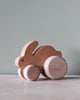 wooden bunny toy with wheels