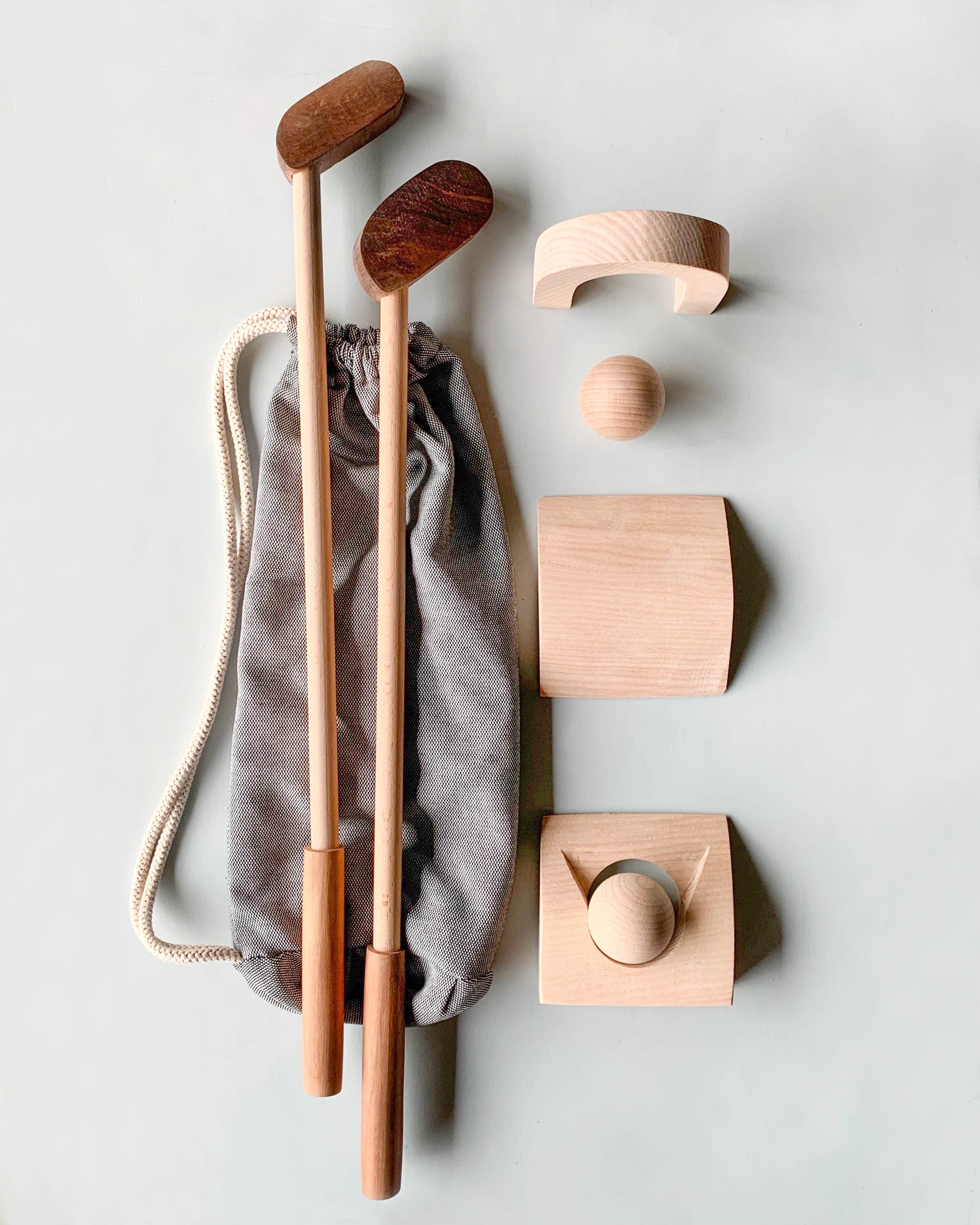 Handmade Wooden Toddler Golf Set Toy Odin Parker