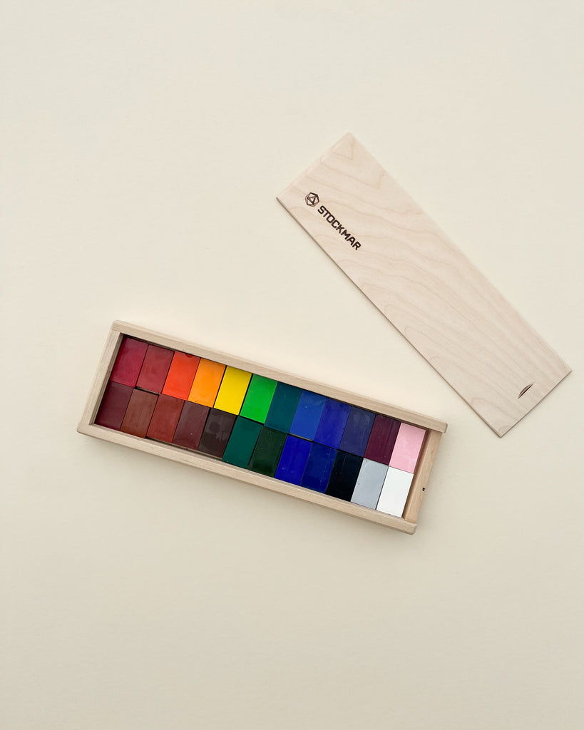 Wooden Stockmar crayon holder rectangular - Threewood