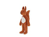 A Senger Naturwelt Stuffed Animal - Kangaroo made from organically grown cotton, standing upright with stitched eyes and a white belly patch, isolated on a white background.
